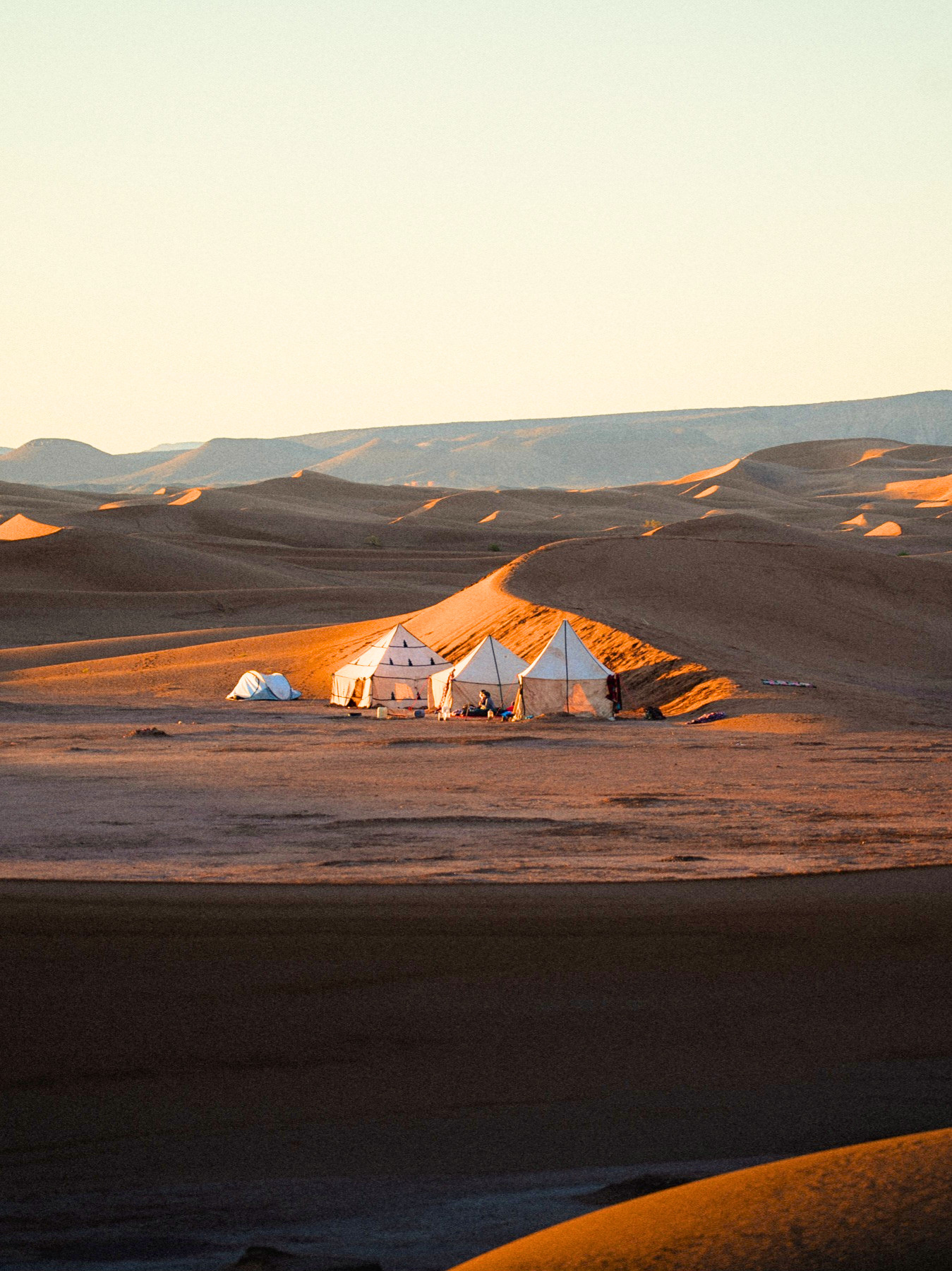 Desert camp in the Sahara for the 5-Day Trek.
