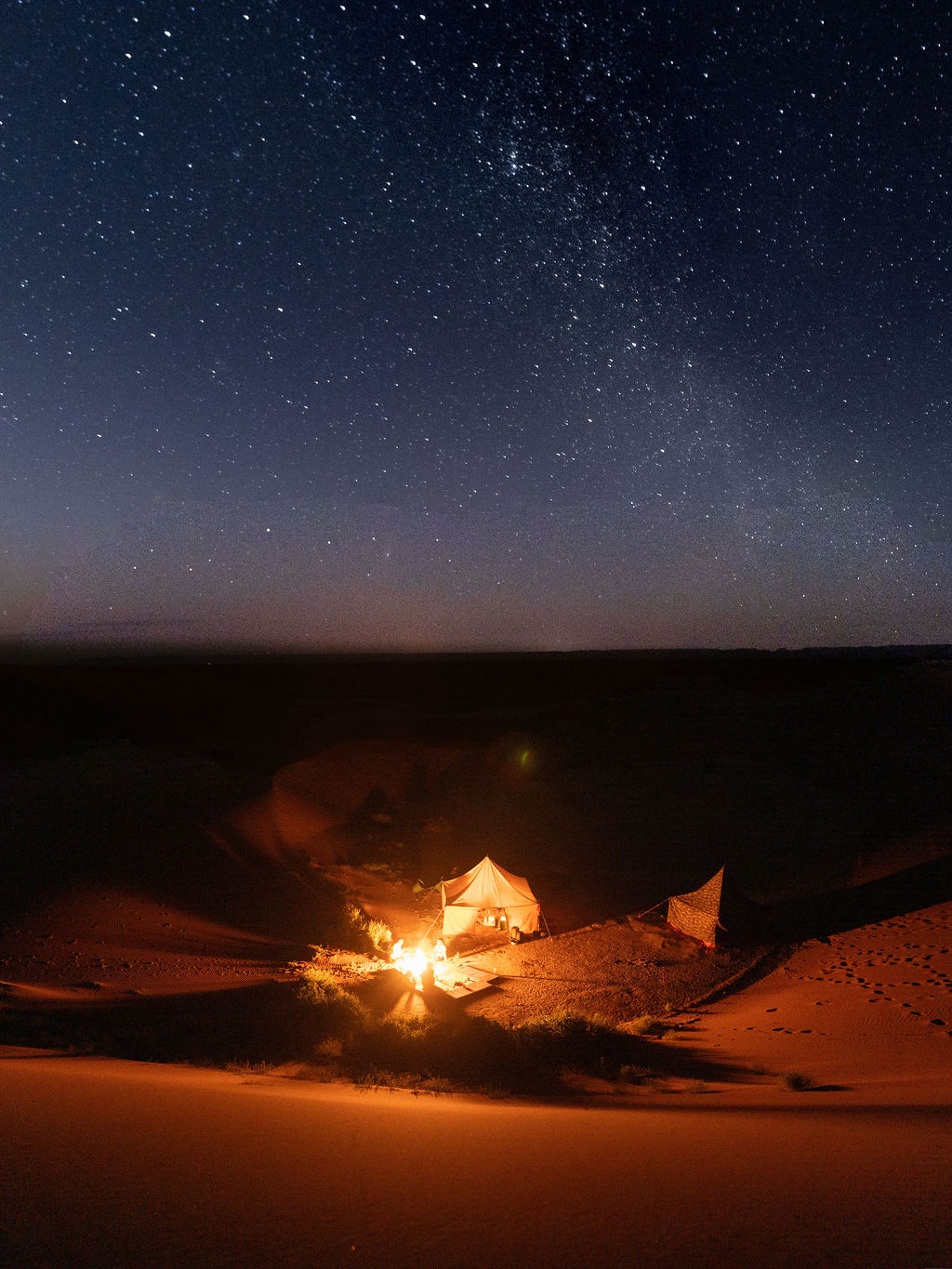Night camp under the stars for the 6-Day Trek.