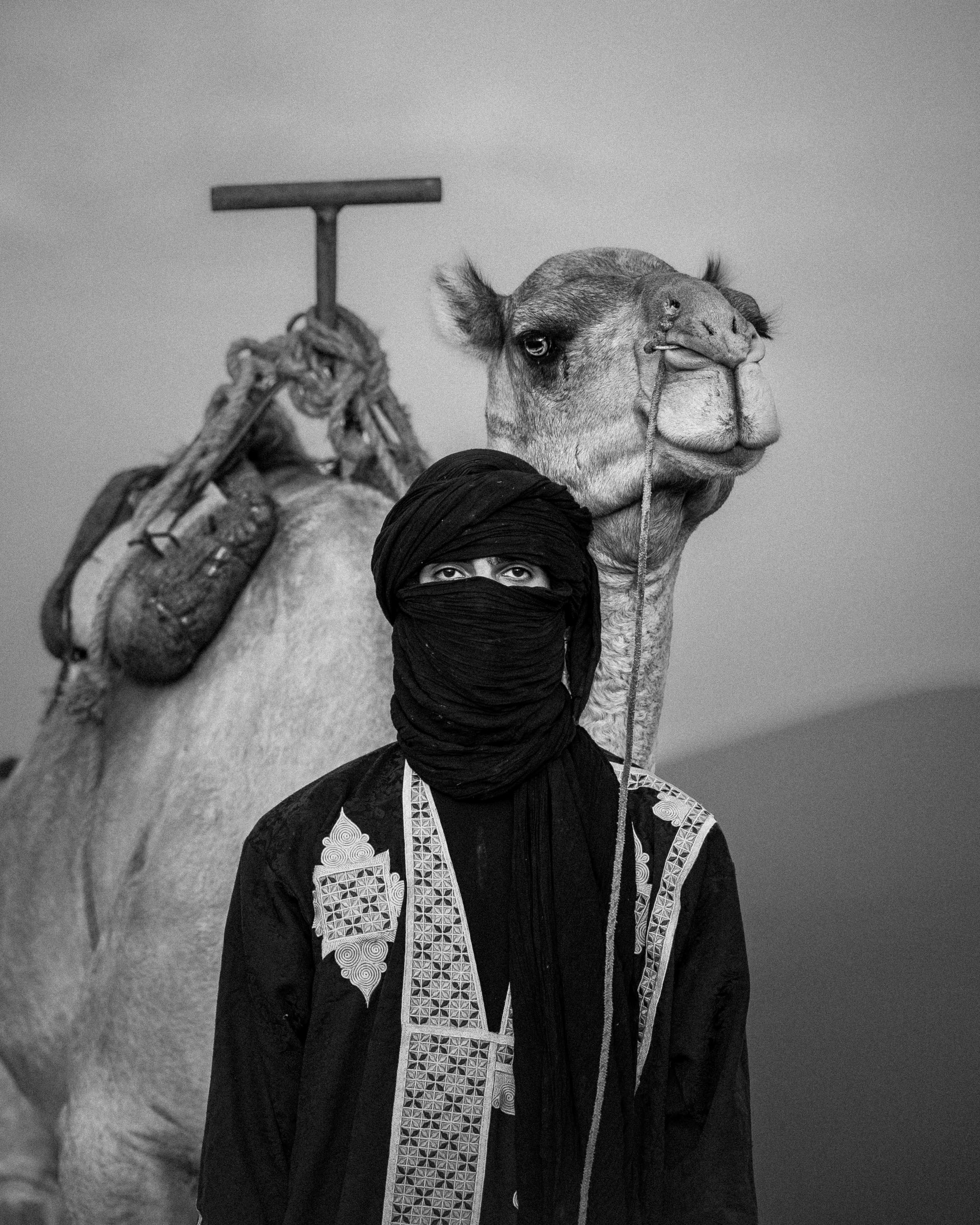 Black and White Nomad Portrait in the Sahara Caravan gallery.