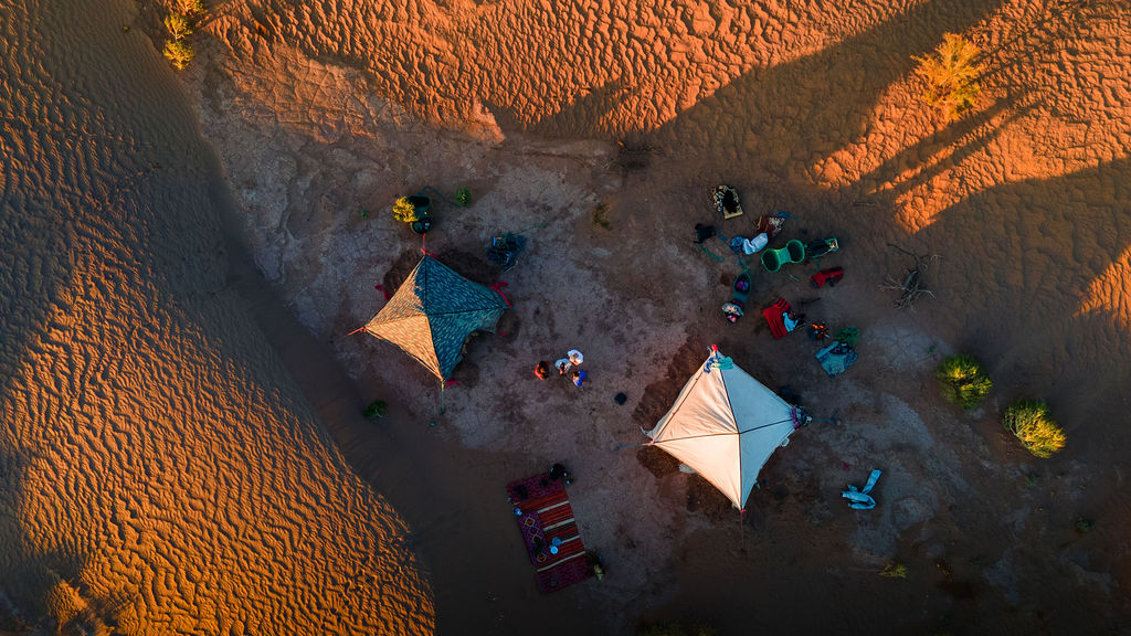 Desert Bivouac Aerial View in the Sahara Caravan gallery.