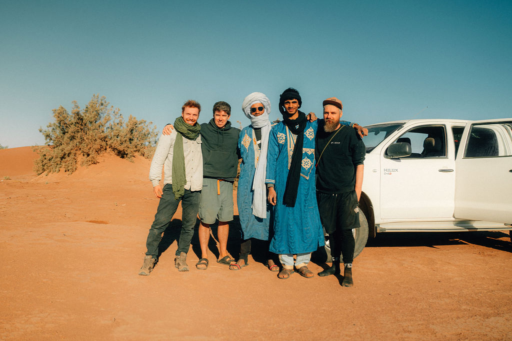 Sahara Team Beside the 4x4 in the Sahara Caravan gallery.