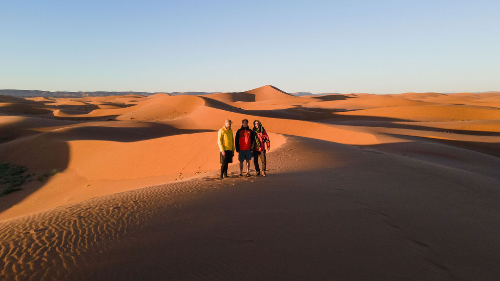Trekkers on Golden Dunes in the Sahara Caravan gallery.
