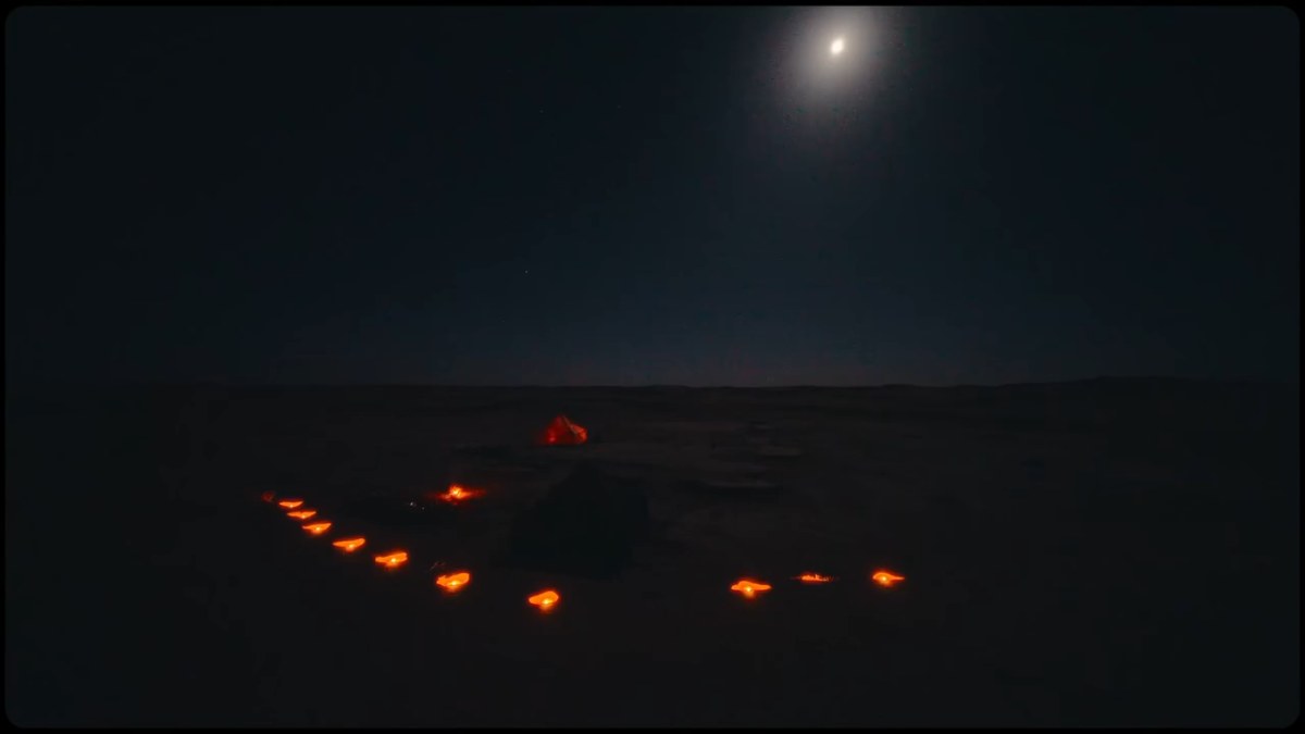 Moonlit Desert Camp poster